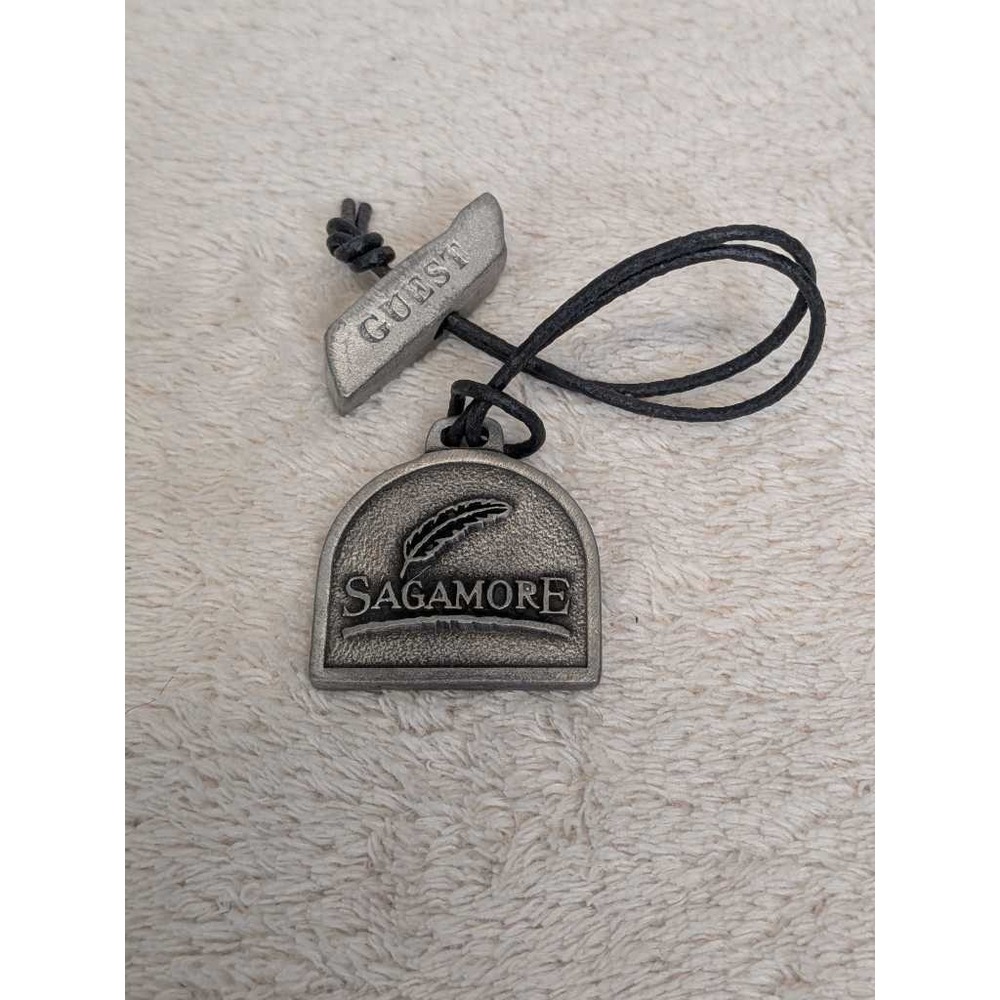 Sagamore Guess‎ Designed by J. Guinn Noblesville Indiana Pewter Metal Tag